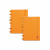 Kit 2 Cadernos A5 Bubble Neon Laranja